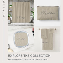 Modern Monogram Beige Bath & Beauty Gifts