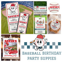 Personalized Baseball Birthday Party Supplies