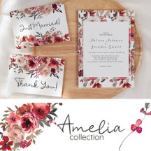 Amelia • Soft Red Blush Rose Wedding Suite