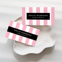 Pink Stripes Business Cards Collection