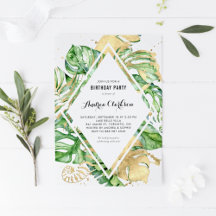 Gold Foil Tropical Leaves Collection