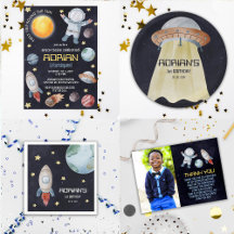 Space 1st Birthday Party First Trip Around The Sun