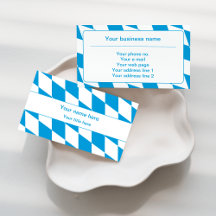 Blue White Bavaria White Business Card Collection