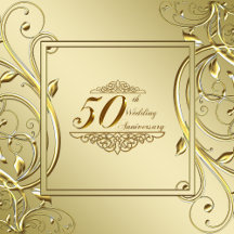 Flourish Gold 50th Wedding Anniversary Collection