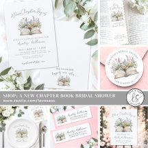 A New Chapter Begins Book Floral Bridal Shower