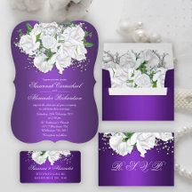 Elegant Purple and White Rose Wedding Suite