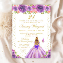 Purple Floral Princess Birthday Party