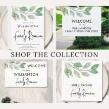 Green Watercolor Family Reunion Collection