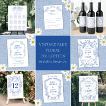 WEDDING   Vintage Blue Floral