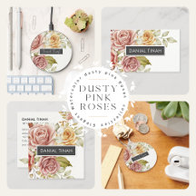 Elegant Watercolor dusty pink Roses