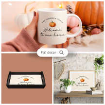 Pumpkin fall autumn welcome to our home decor 