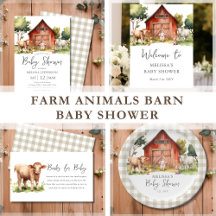 Farm Animal Barn Baby Shower