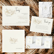 Cream Twins Little Pumpkins Baby Shower