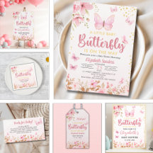 A Little Butterfly is on the Way, Baby Shower Girl