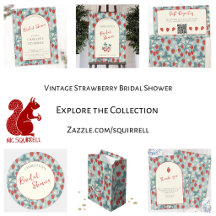 Vintage Strawberry Plant Bridal Shower