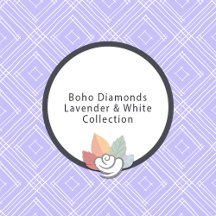 Lavender & White Boho Diamond Pattern