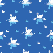 Serene Waters - Playful Swan Lake Pattern Design