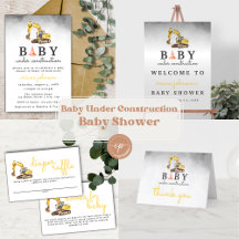 Baby Under Construction Baby Shower