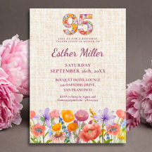 Elegant 95th Birthday - Floral Number Suite