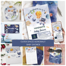 Baby Shower Galaxy Outer Space Astronaut Theme