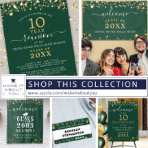 Class Reunion Dark Green Party Supplies