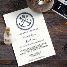Anchor Monograms Nautical Wedding Set