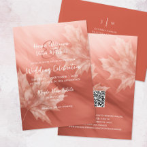 Maple leaves accent on fall wedding colors