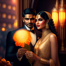 Indian themed wedding invitation