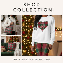 Christmas Tartan Pattern Red & Green