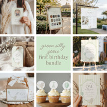 Sage Green Silly Goose 1st Birthday collection