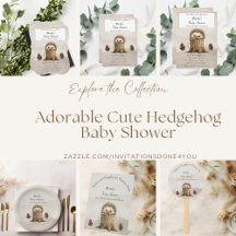Adorable Cute Baby Hedgehog Baby Shower 