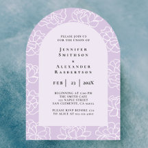 Periwinkle Purple Wedding Invitation