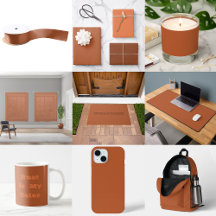 Rustic Rust Brown Solid Color