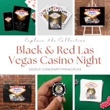 Black and Red Las Vegas Casino Party Night