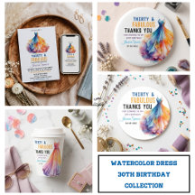 Watercolor Dress 30th Birthday Collection 