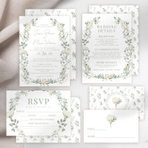 Eucalyptus leaves with white flowers wedding