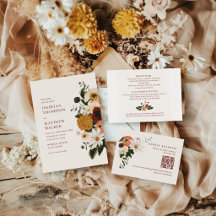 Burgundy Boho Fall Wildflower Wedding Suite