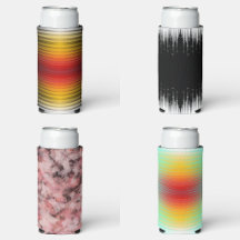 Seltzer Can Cooler Sleeves With Abstract Designs 