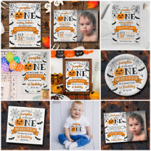 Little Pumpkin Turning One Halloween 1st Birthday