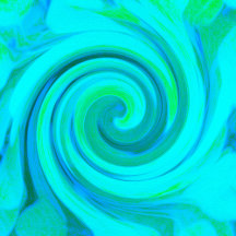 Groovy Cool Abstract Aqua Liquid Art Swirl