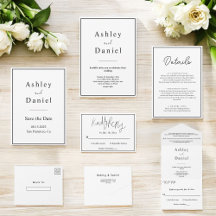 Simple Chic Black And White Wedding Collection