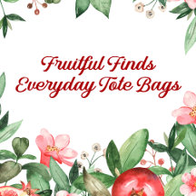 Pink Pomegrenate Wreath Tote Standard Size