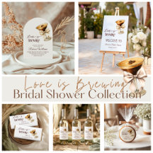 Love is Brewing Bow Espresso Coffee Bridal Shower