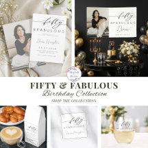 Minimal Modern Fifty and Fabulous Birthday