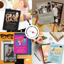 GRADUATE CUT OUT BOLD TYPOGRAPHY PHOTO GRADUATION