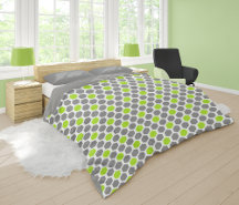 Modern Lime Gray Hexagon Geometric Pattern