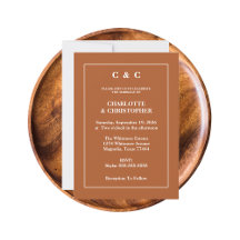 Modern Terracotta Brunt Orange Fall Wedding