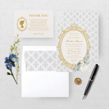 Vintage Blue Regency Cameo Bridal Shower