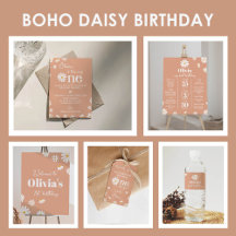Tan Orange Boho Daisy 