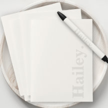 Minimal Ivory White Monogrammed Name Gifts